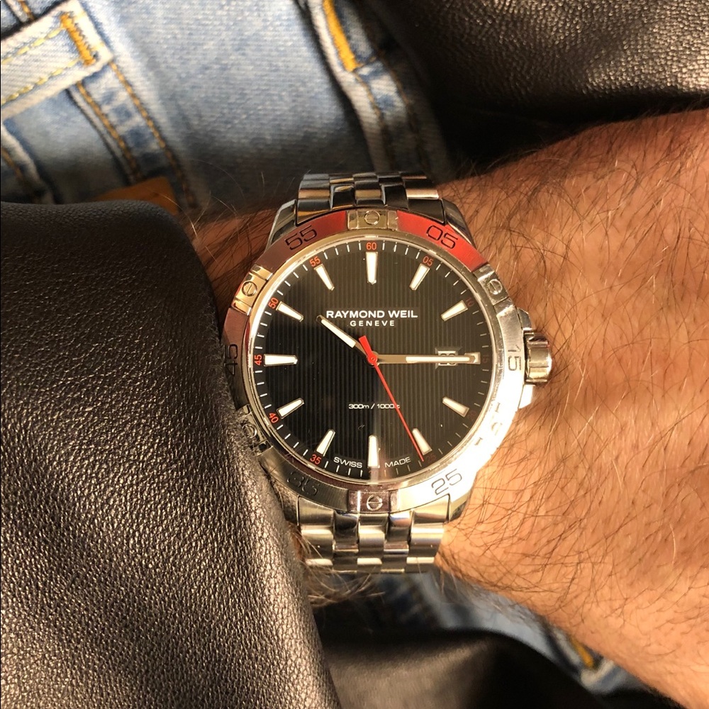 RAYMOND WEIL TANGO BLACK DIAL WATCH!!!